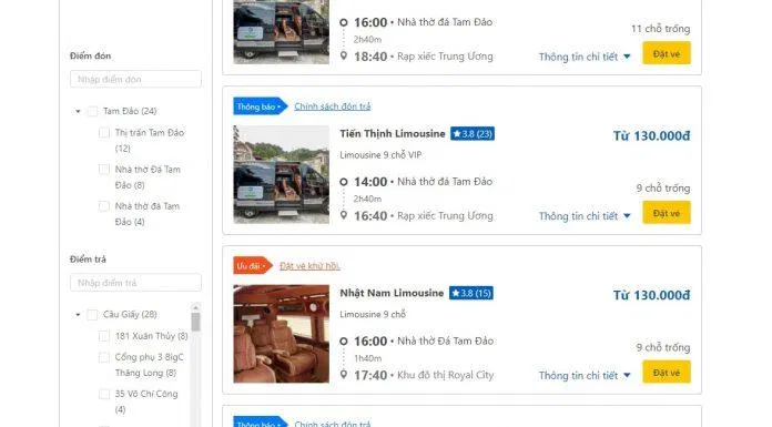 Tham khảo dịch vụ thuê xe đi từ Hà Nội lên Tam Đảo (Nguồn: BlogAnChoi).