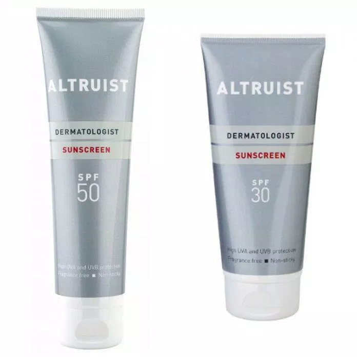 Kem chống nắng hóa học Altruist Dermatologist Sunscreen bảo vệ da trước tác hại của tia UV hiệu quả (Nguồn: Internet)