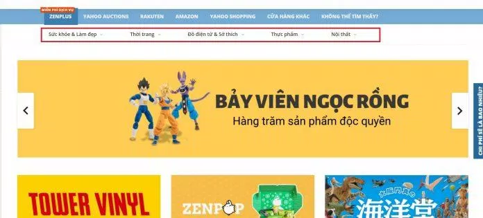 Trang TMĐT ZenPlus - 1 sản phẩm của Công ty cổ phần ZenMarket. (nguồn: ZenMarket)