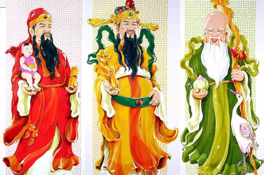 Tranh vẽ Phúc - Lộc - Thọ (Ảnh: Internet) Tranh vẽ Phúc - Lộc - Thọ (Ảnh: Internet)