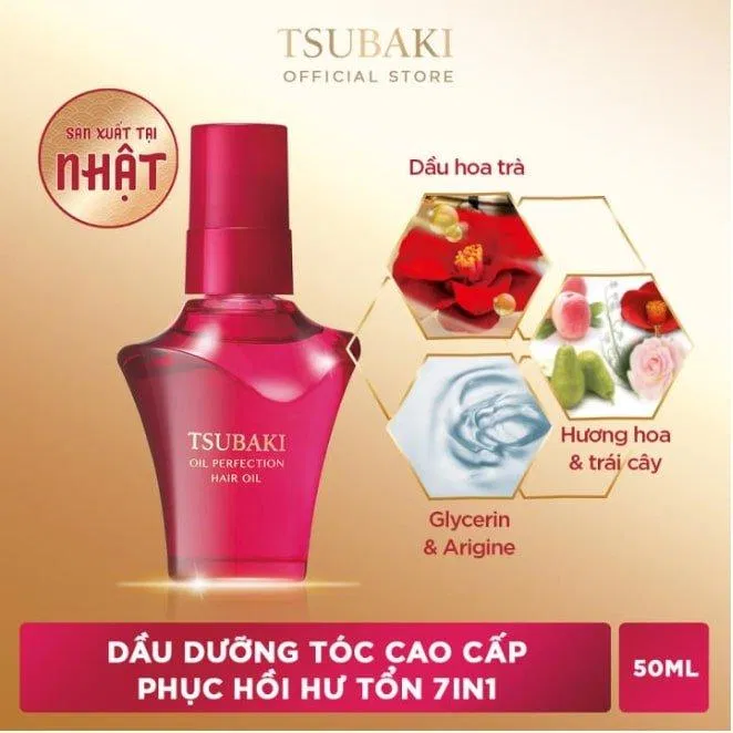 Dầu dưỡng tóc Tsubaki Oil Perfection Hair Oil thành phần (Ảnh Tsubaki)
