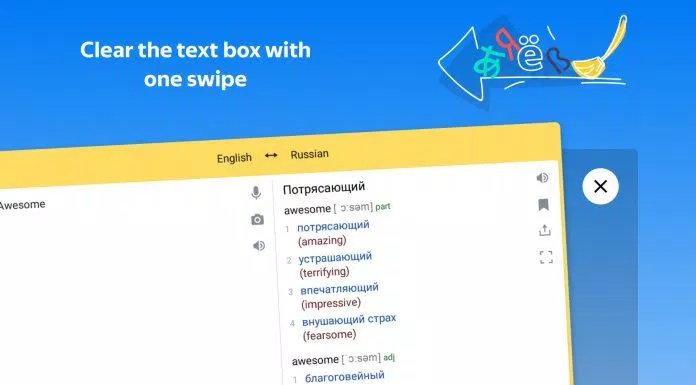 Yandex - công cụ dịch thuật đến từ "người khổng lồ" Nga. (Nguồn: Internet)