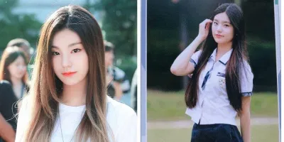 Yeji (ITZY) thời còn đi học và bây giờ. (Nguồn: Internet)