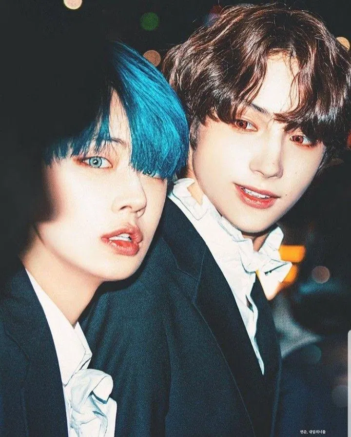 Ảnh fansite huyền thoại của Yeonjun và Huening Kai (Ảnh: Twitter)