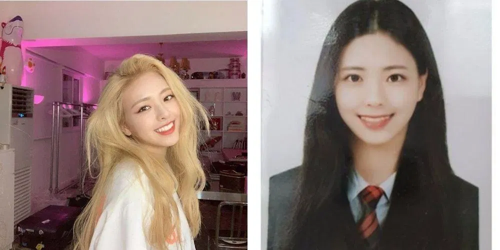 Yuna (ITZY) thời còn đi học và bây giờ. (Nguồn: Internet)
