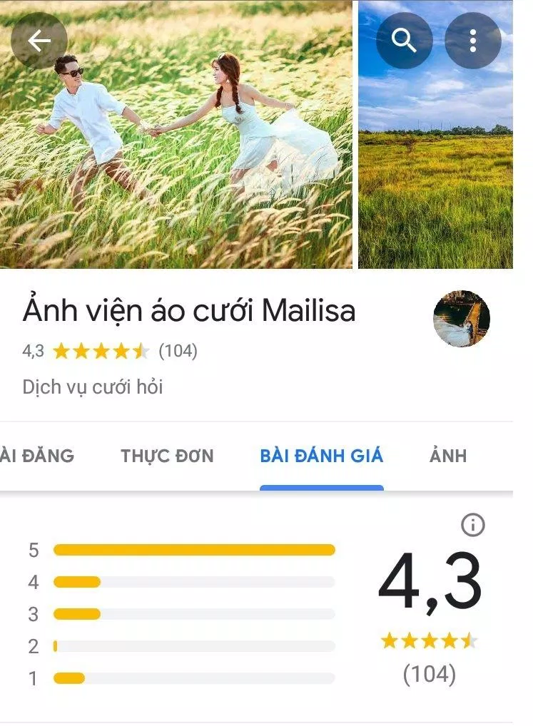 Đánh giá trên Google (ảnh: BlogAnChoi)