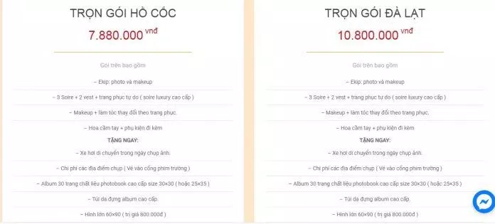 Bảng giá dịch vụ của Aloha Studio (ảnh: BlogAnChoi) Bảng giá dịch vụ của Aloha Studio (ảnh: BlogAnChoi)