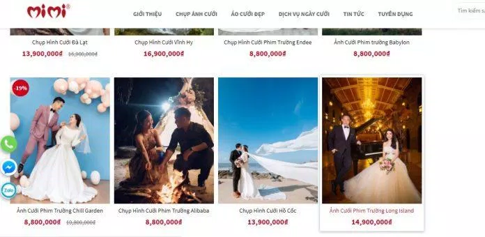 Bảng giá dịch vụ của MiMi Wedding (ảnh: BlogAnChoi) Bảng giá dịch vụ của MiMi Wedding (ảnh: BlogAnChoi)
