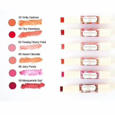 Bảng màu son dưỡng Canmake Stay On Balm Rouge (Ảnh: Internet).