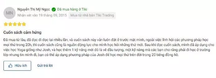 Bình luận của bạn Mỹ Duyên về cuốn sách