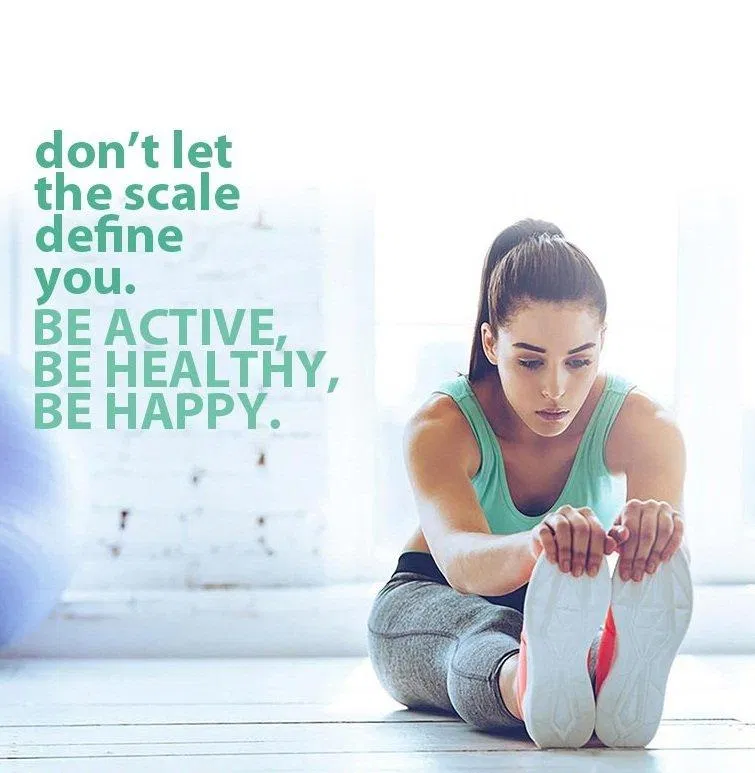 Đừng để chiếc cân quyết định con người bạn. Hãy năng động, khỏe mạnh, hạnh phúc. Đừng để chiếc cân quyết định con người bạn. Hãy năng động, khỏe mạnh, hạnh phúc. (Ảnh: Internet)