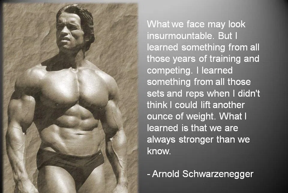 Điều tôi học được là chúng ta luôn mạnh hơn ta tưởng. Điều tôi học được là chúng ta luôn mạnh hơn ta tưởng. (Ảnh: Internet)