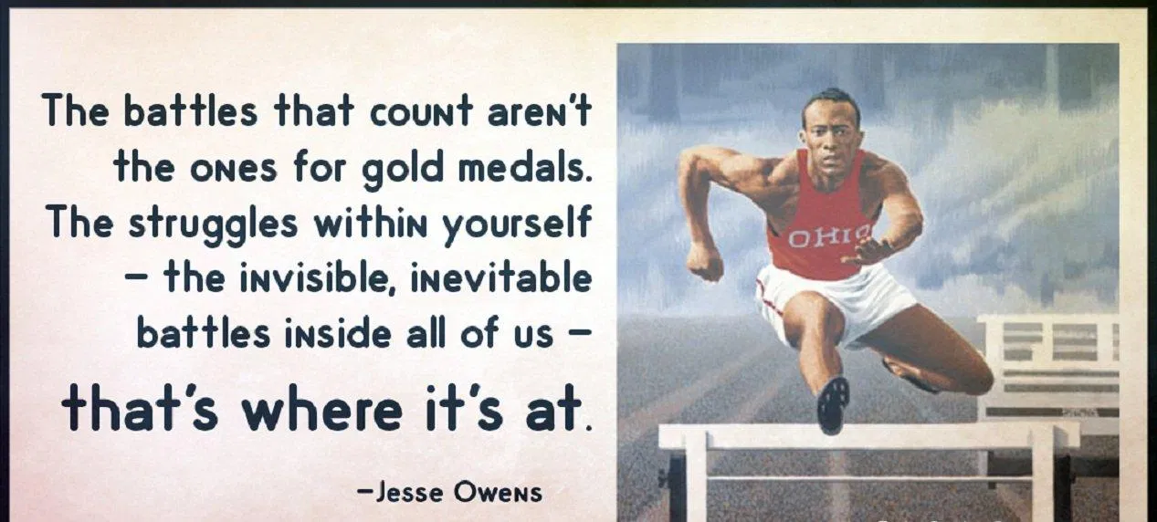 Những trận đấu quan trọng không phải là trận tranh huy chương vàng mà là cuộc đấu tranh bên trong chính con người bạn. (Ảnh: Internet). Những trận đấu quan trọng không phải là trận tranh huy chương vàng mà là cuộc đấu tranh bên trong chính con người bạn. (Ảnh: Internet)