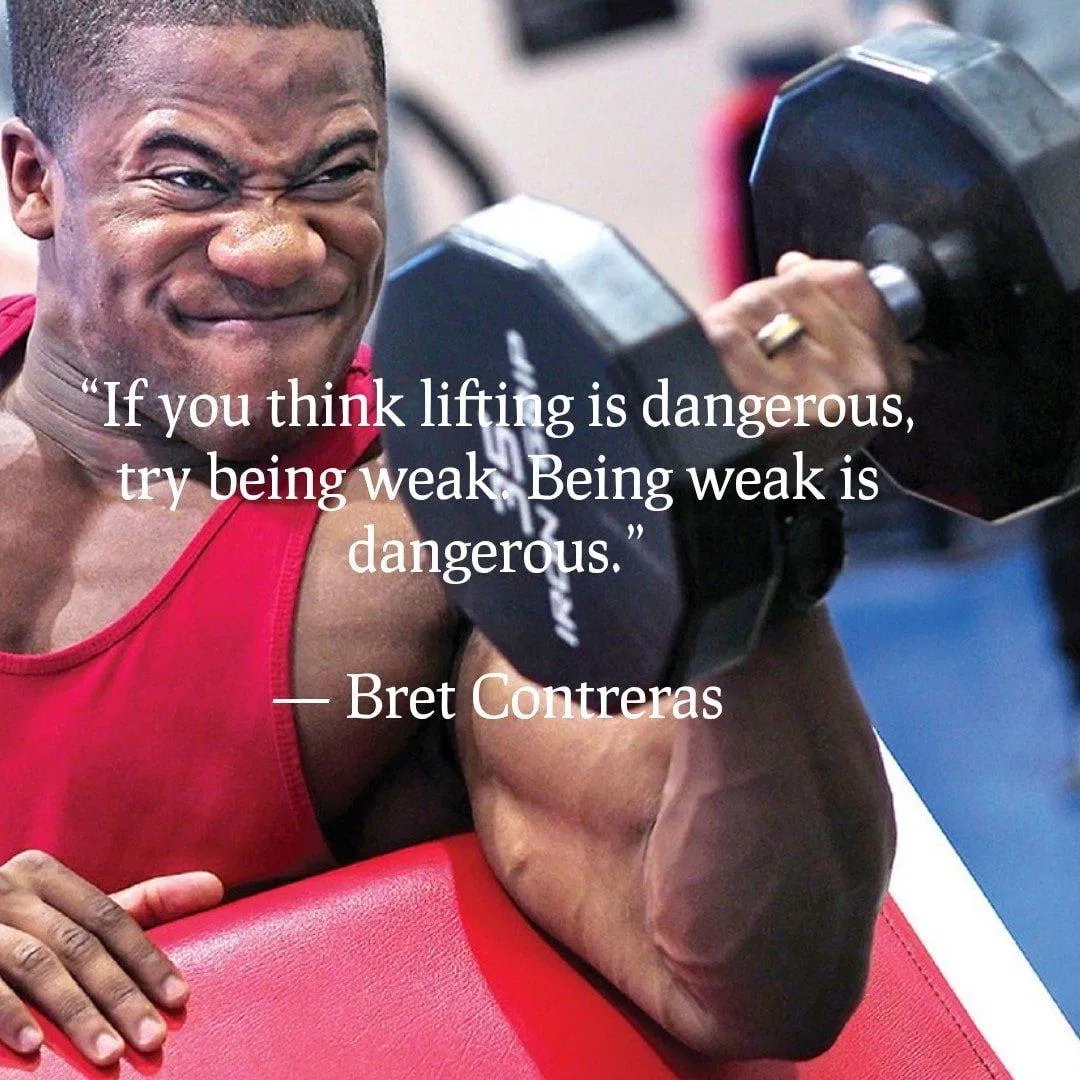 Nếu bạn nghĩ nâng tạ là nguy hiểm thì hãy thử làm người yếu ớt xem. Yếu ớt mới nguy hiểm. (Ảnh: Internet) Nếu bạn nghĩ nâng tạ là nguy hiểm thì hãy thử làm người yếu ớt xem. Yếu ớt mới nguy hiểm. (Ảnh: Internet)