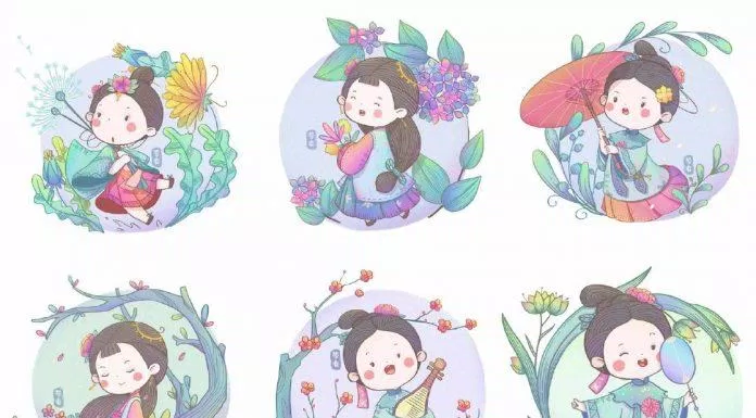 Ảnh ghép chibi cổ trang (Ảnh: @苓爽)