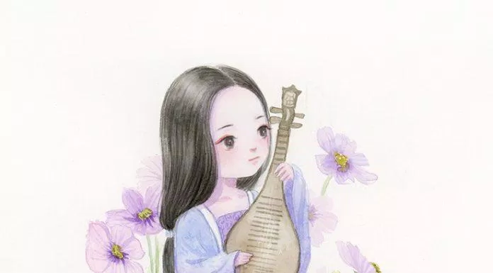 Chibi cổ trang buồn (Ảnh: @VC琼琼)