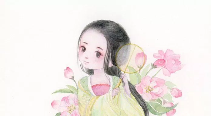 Chibi cổ trang buồn (Ảnh: @VC琼琼)