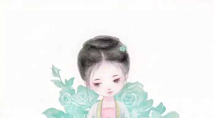 Chibi cổ trang buồn (Ảnh: @VC琼琼)