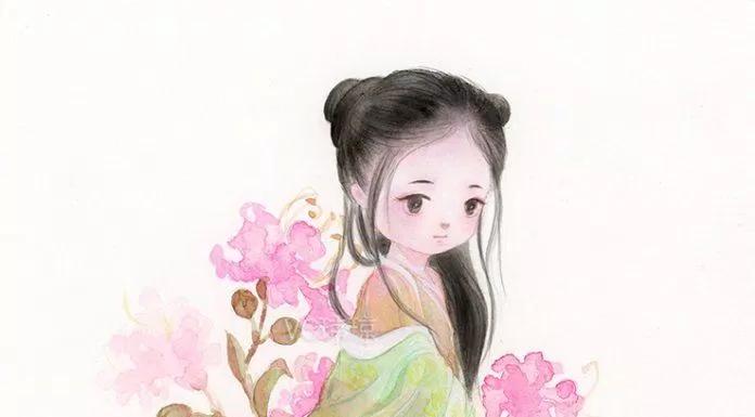 Chibi cổ trang buồn (Ảnh: @VC琼琼)