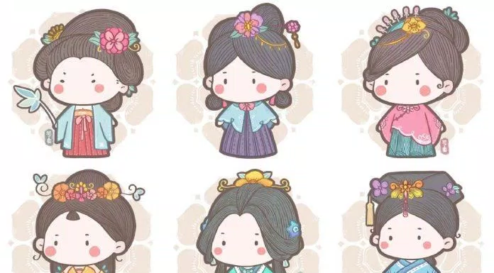 Ảnh ghép chibi cổ trang (Ảnh: @苓爽)
