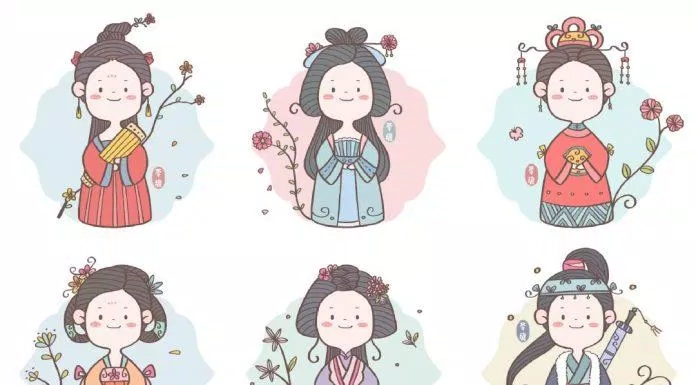 Ảnh ghép chibi cổ trang chắp tay (Ảnh: @苓爽)