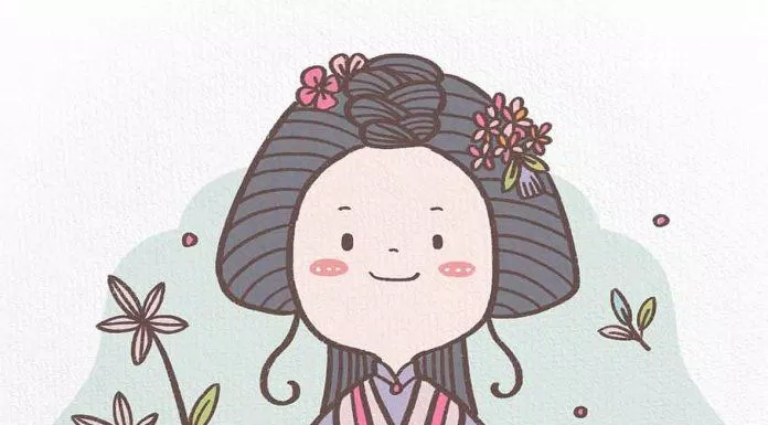 Chibi cổ trang chắp tay (Ảnh: @苓爽)