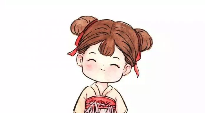Chibi cổ trang nền trắng (Ảnh: @爱画画的橙子)