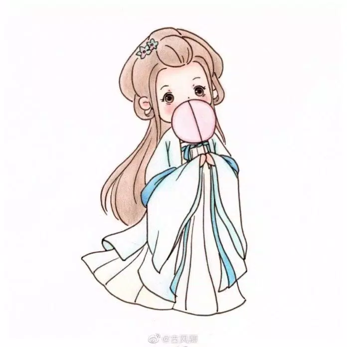 Chibi cổ trang mũm mĩm (Ảnh: @许小路路)