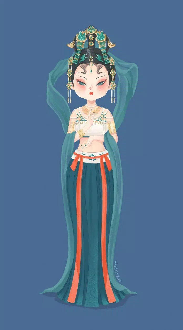 Chibi cổ trang dọc (Ảnh: @小草棚)