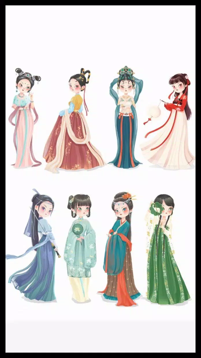 Chibi cổ trang tinh nghịch (Ảnh: @扑哧一朵花)