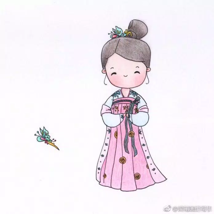 Chibi cổ trang dễ thương (Ảnh: @苓爽)