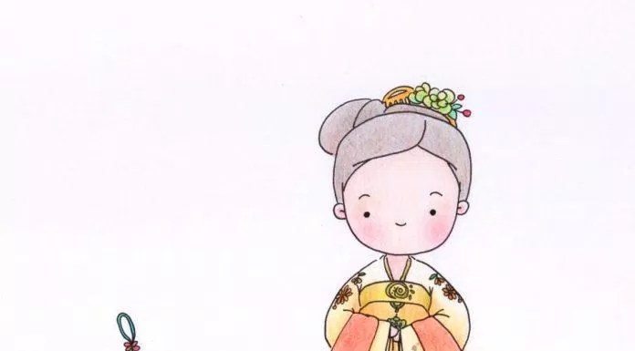 Chibi cổ trang và phụ kiện (Ảnh: @爱画画的橙子)