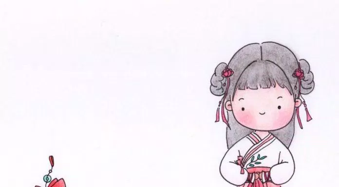 Chibi cổ trang và phụ kiện (Ảnh: @爱画画的橙子)