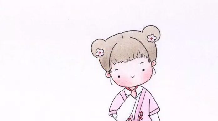 Chibi cổ trang và phụ kiện (Ảnh: @爱画画的橙子)