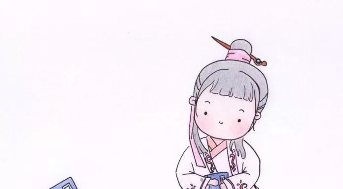 Chibi cổ trang và phụ kiện (Ảnh: @爱画画的橙子)