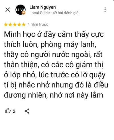 Đánh giá của học viên về Hội đồng Anh (ảnh: BlogAnChoi)