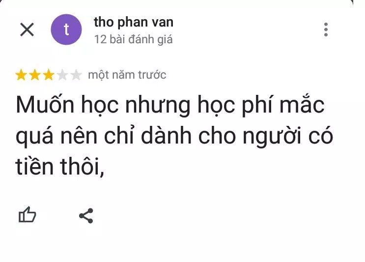 Đánh giá của học viên về trung tâm Anh ngữ Wall Street English (ảnh: BlogAnChoi)