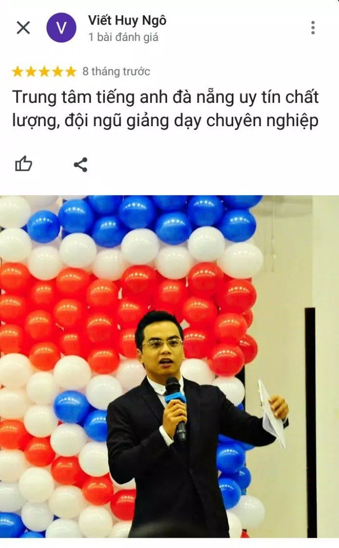 Đánh giá của học viên về trung tâm (ảnh: BlogAnChoi)