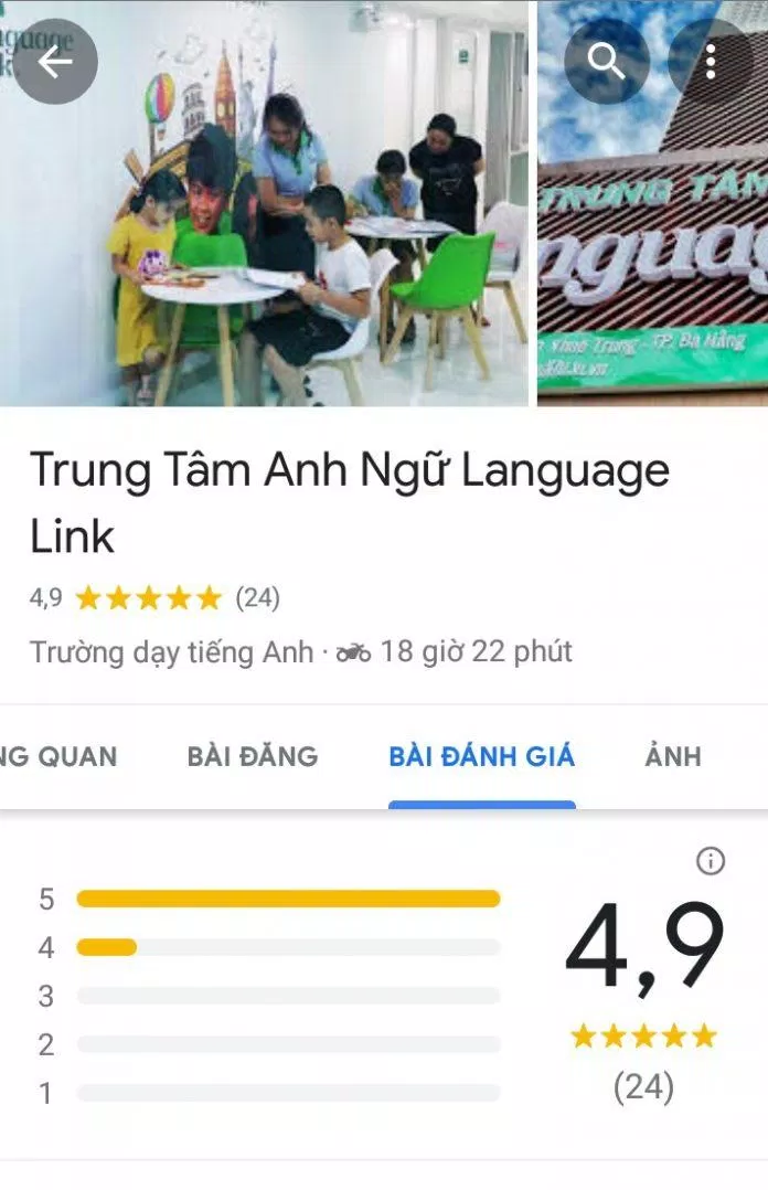 Điểm đánh giá trên Google Maps (ảnh: BlogAnChoi)