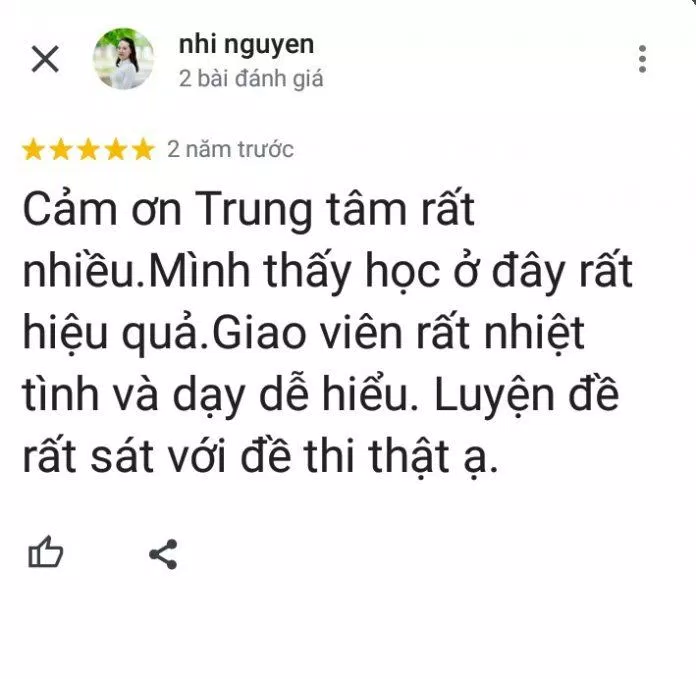 Đánh giá của học viên về trung tâm (ảnh: BlogAnChoi)