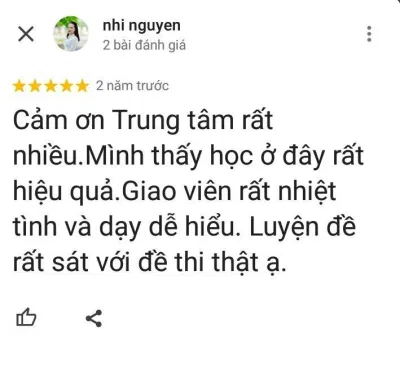 Đánh giá của học viên về trung tâm (ảnh: BlogAnChoi)