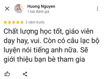 Đánh giá của học viên về trung tâm tiếng Anh ISEC (ảnh: BlogAnChoi)