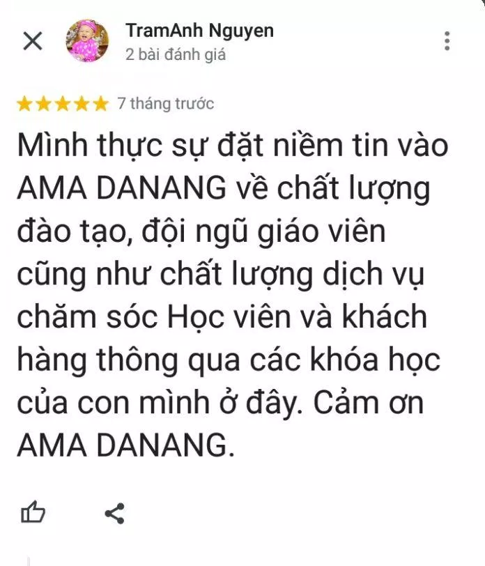 Học viên đánh giá cao về chất lượng dạy học của trung tâm (ảnh: BlogAnChoi)