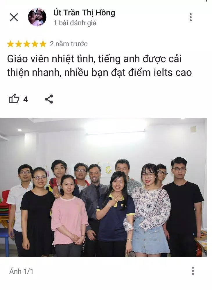 Đánh giá của học viên về trung tâm Anh ngữ ILI (ảnh: BlogAnChoi)
