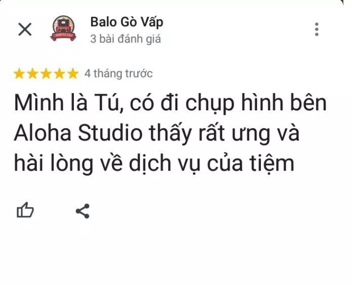 Đánh giá của khách hàng về Aloha Studio (ảnh: BlogAnChoi) Đánh giá của khách hàng về Aloha Studio (ảnh: BlogAnChoi)