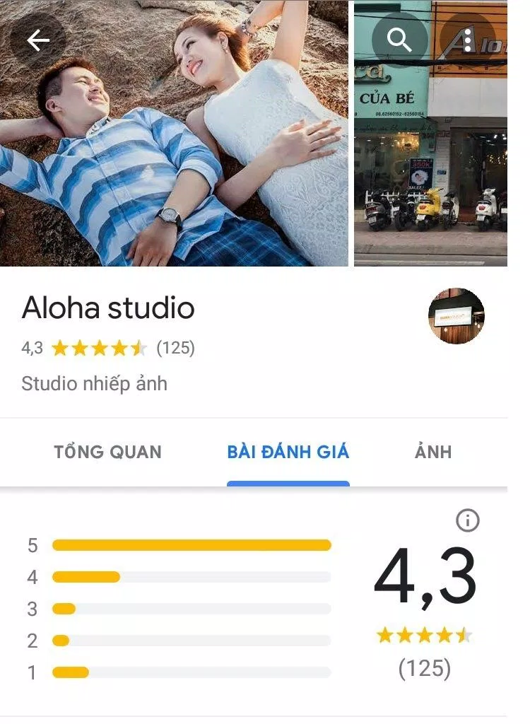 Đánh giá trên Google (ảnh: BlogAnChoi)