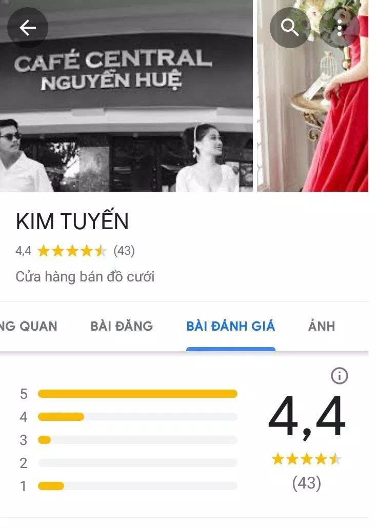 Đánh giá trên Google (ảnh: BlogAnChoi)