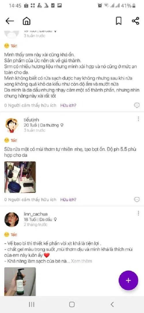 Đánh giá về sản phẩm của khách hàng đã sử dụng trên Reviewty (Ảnh: BlogAnChoi).