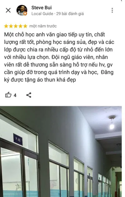 Đánh giá của học viên về trung tâm Anh ngữ NewSky (ảnh: BlogAnChoi)