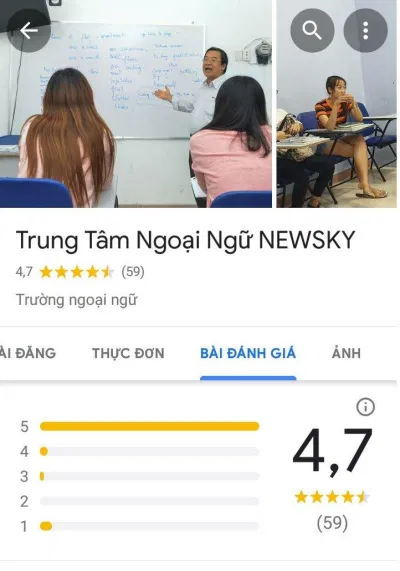 Đánh giá trên Google (ảnh: BlogAnChoi)